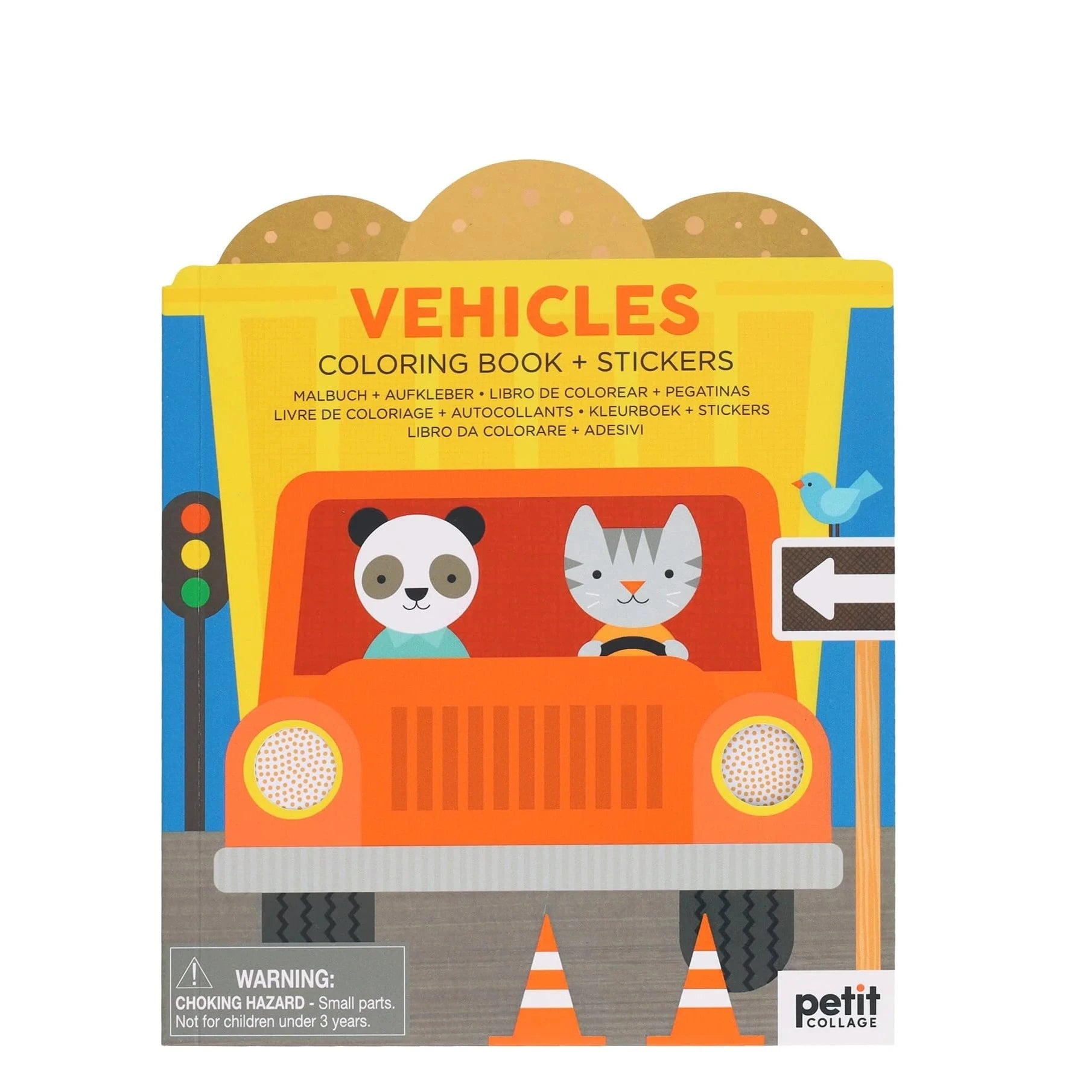 Coloring Book + Stickers - Vehicles