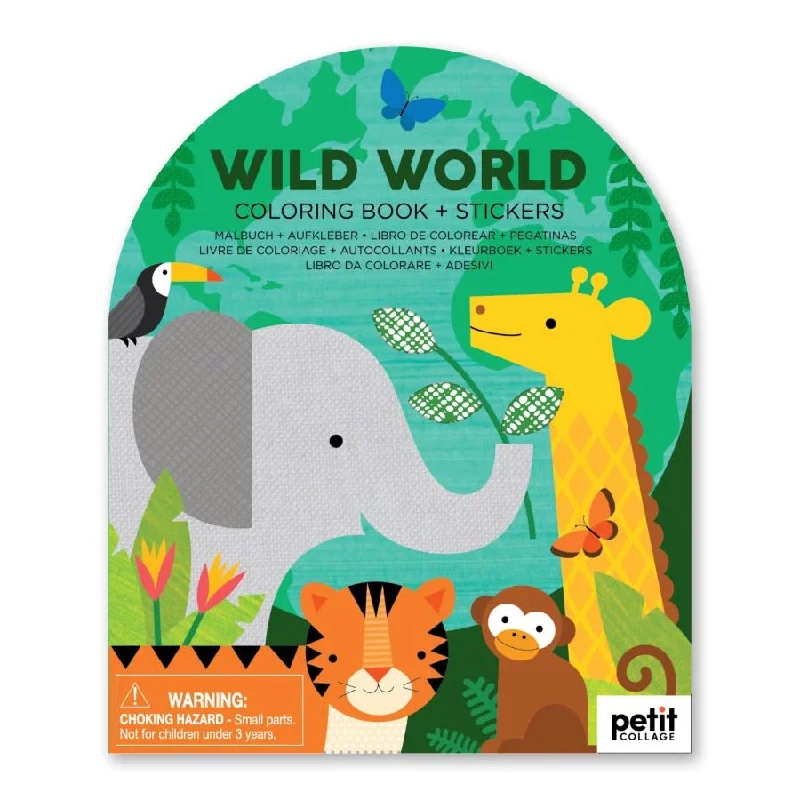 Coloring Book + Stickers - Wild World