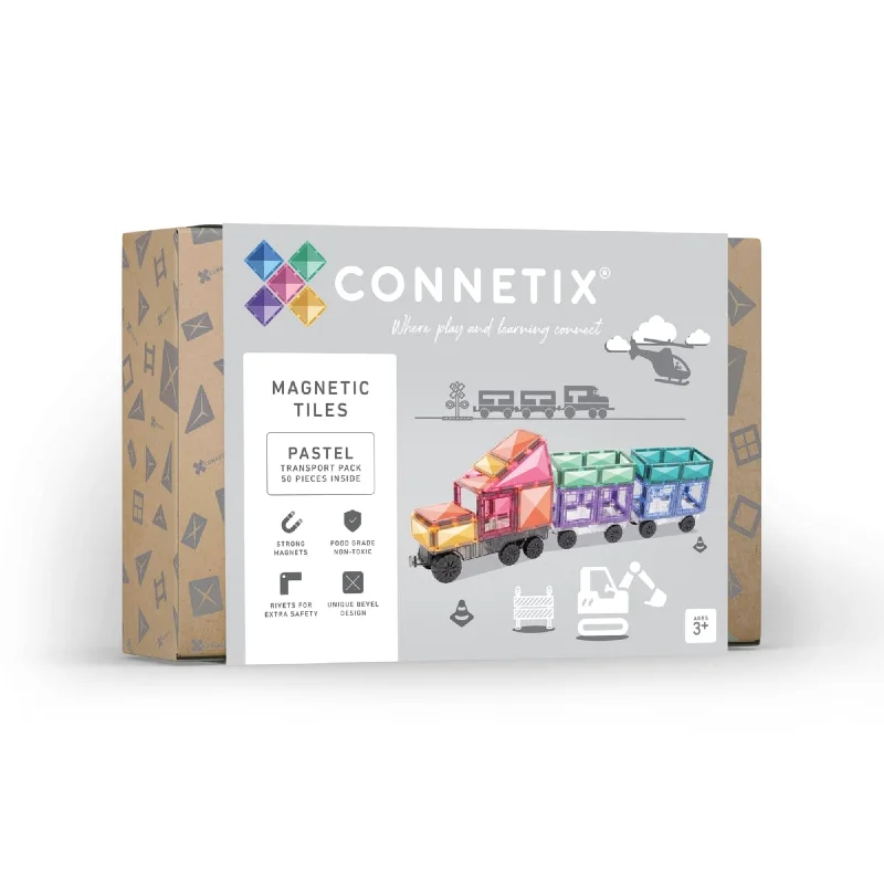 Connetix Tiles 50 pce Pastel Transport Pack