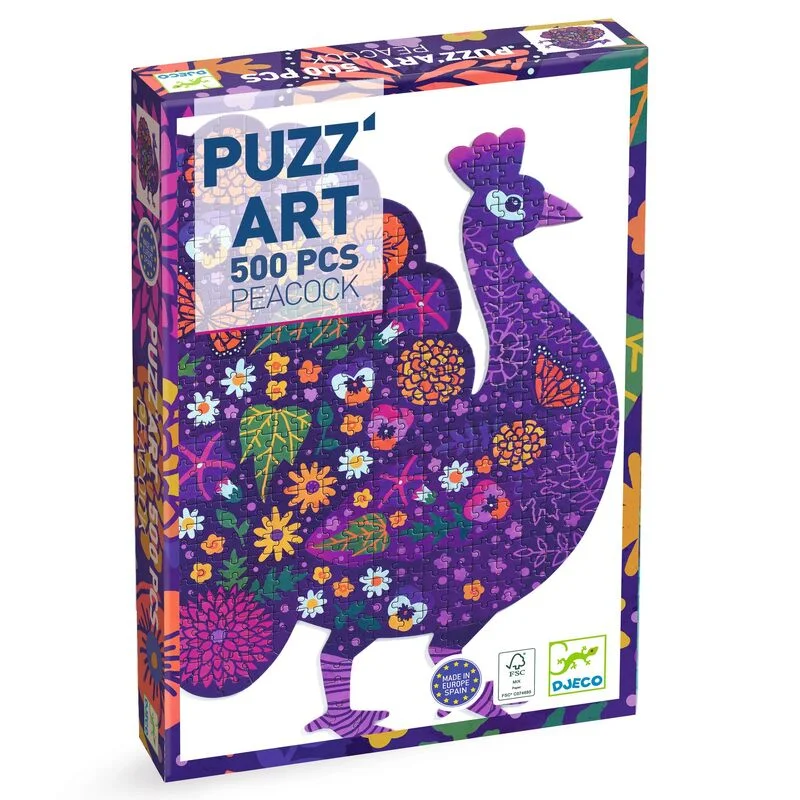 DJECO - ART PUZZLE 500PC: PEACOCK