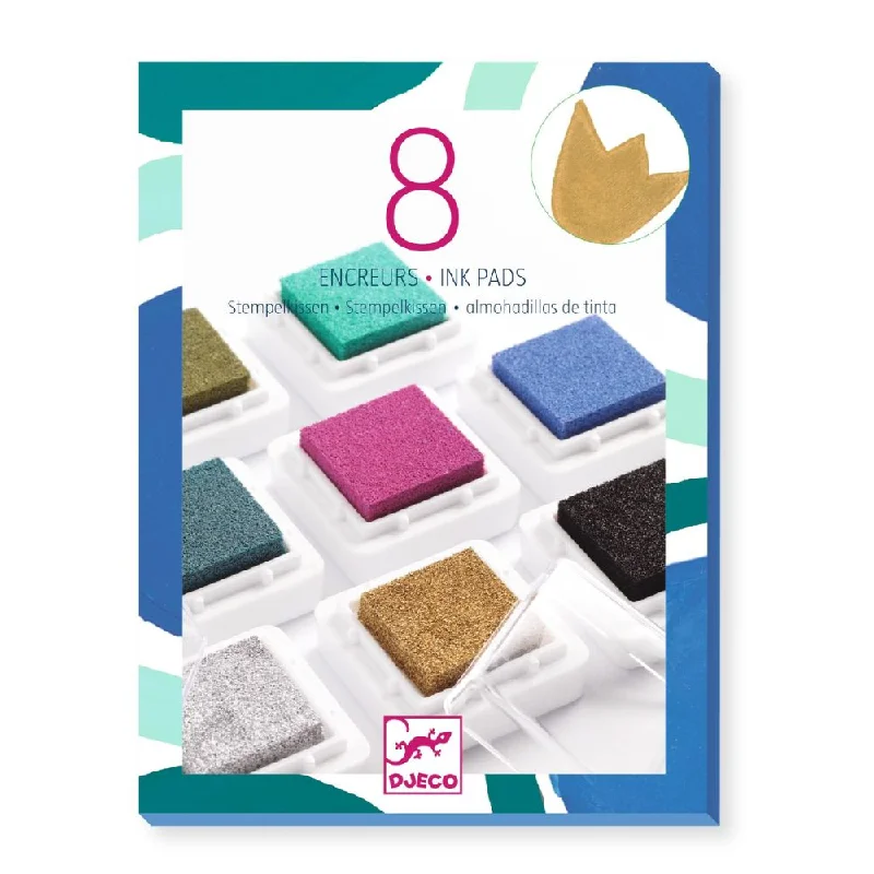 Djeco Stamp Ink Pads - Metallic Colours