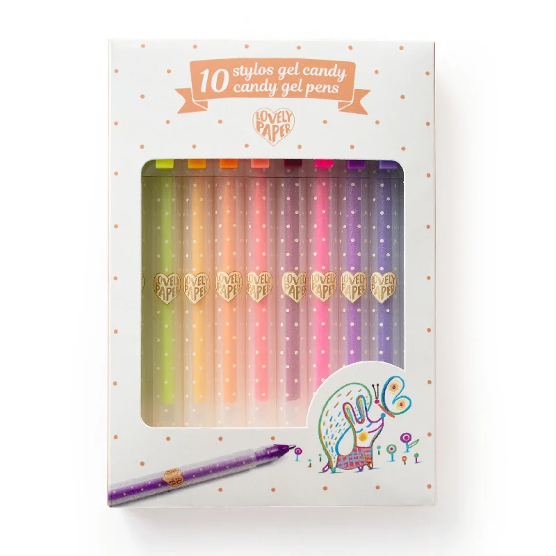 Djeco Lovely Paper - 10 Candy Gel Pens