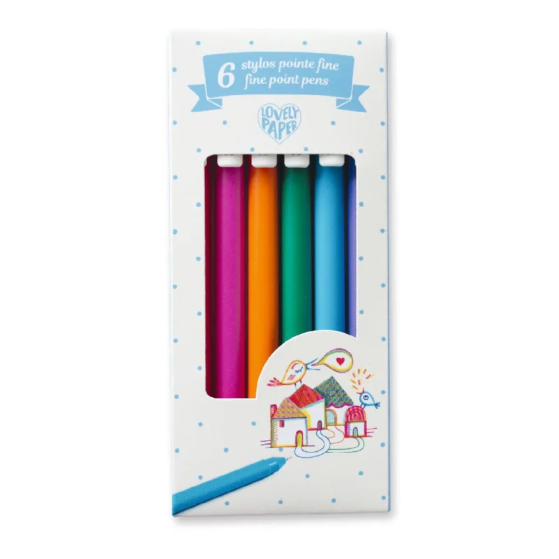 Djeco Lovely Paper 6 Fine Point Gel Pens