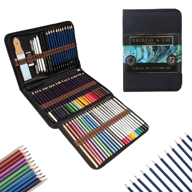 FairFax & Co 72 Piece Pencil Drawing Set