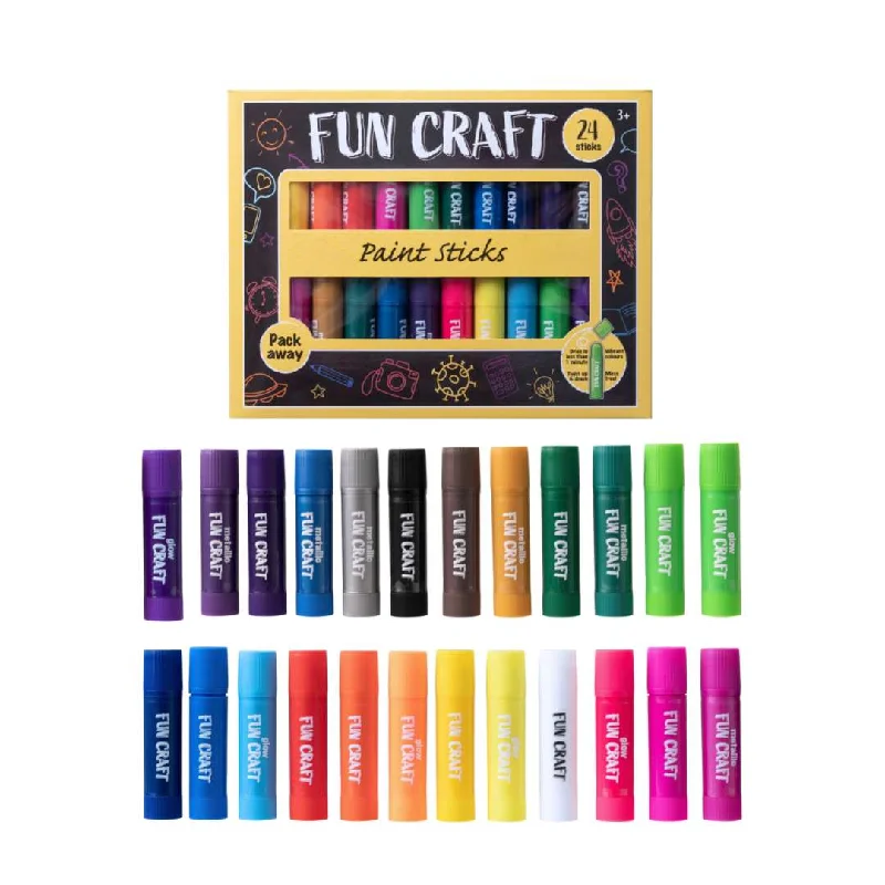 Fun Craft Tempera Paint Sticks - 24 Paint Sticks