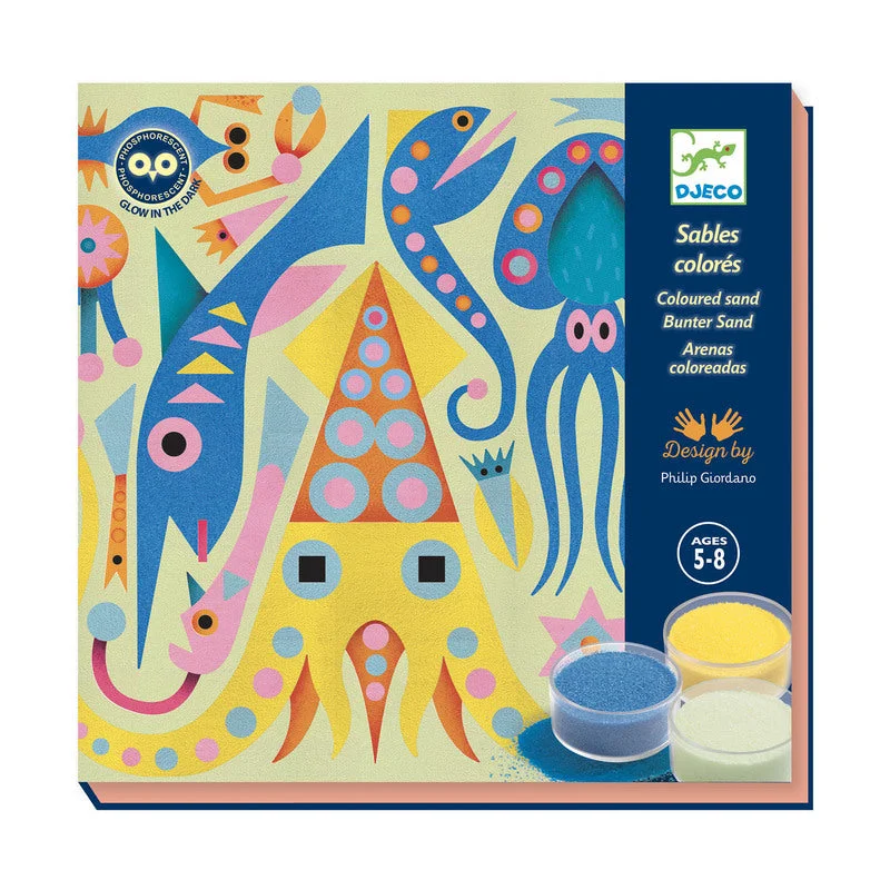 Glow-in-the-dark Coloured Sands Art Kit