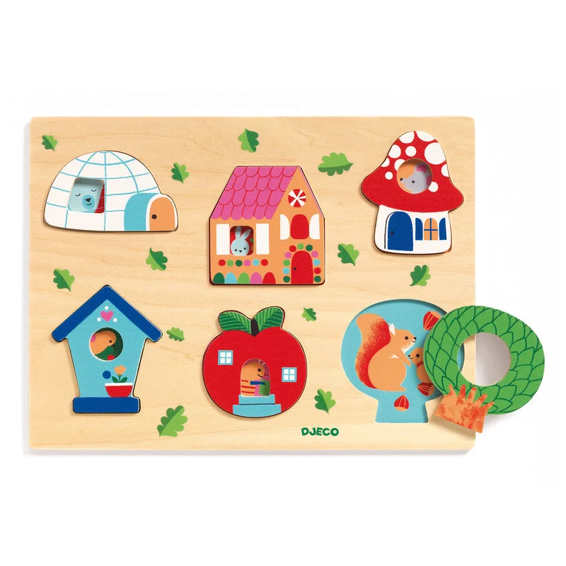 House Peek-A-Boo Wooden Puzzle