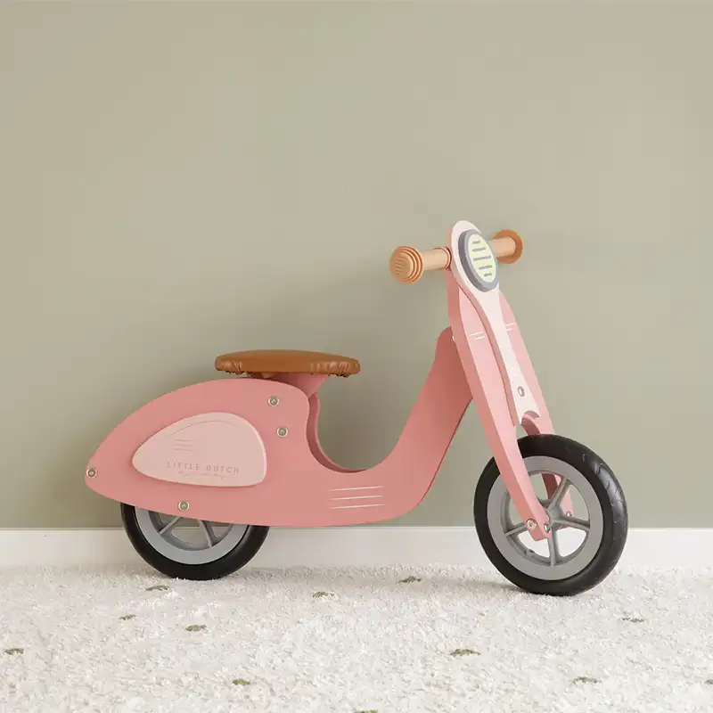 Wooden Balance Bike Scooter - Pink