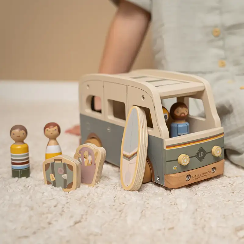 Wooden Vintage Campervan Toy