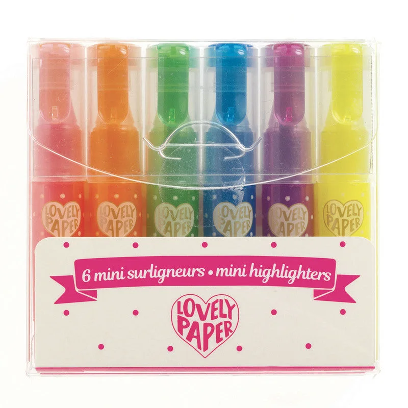 Mini Fluro Highlighters (6)