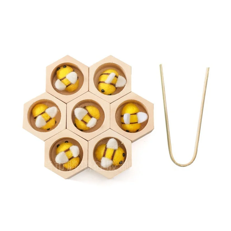 Wooden Bee Honeycomb Toy