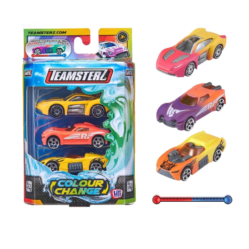 Teamsterz Colour Change Cars Playset - 3 Water Activated Colour Changing Cars