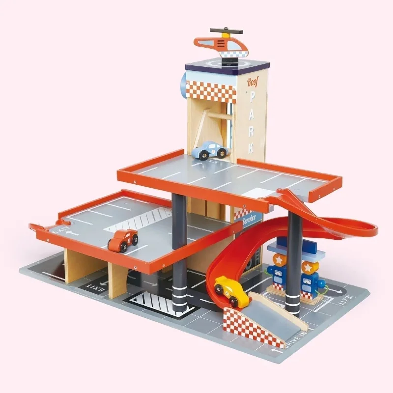 Wooden Blue Bird Service Station Garage