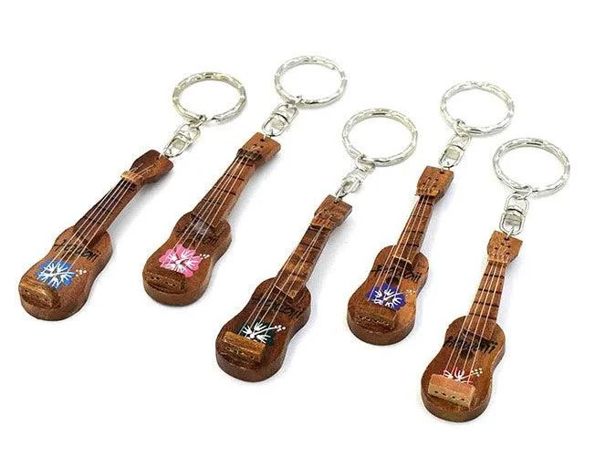 Buy WOODEN HAWAII UKULELE 3" KEYCHAIN  Bulk Price