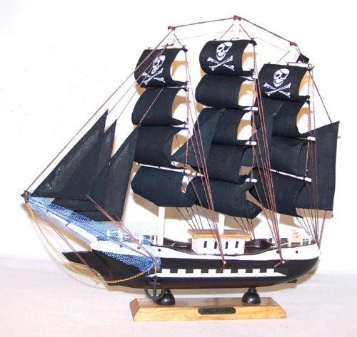 Buy WOODEN 13 INCH PIRATE SHIP *- CLOSEOUT $ NOW $7.50 EA Bulk Price