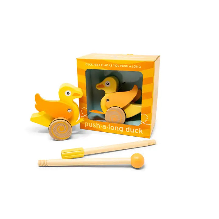 Wooden Duck Roll-Along Push Toy