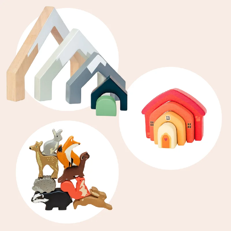 Woodland Animals, Mountains and House Bundle