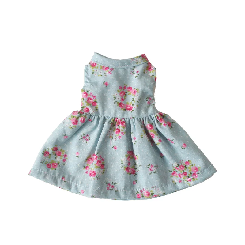 ALIMROSE - CLOTHING FOR 20-28CM DOLL: BLUE ROSE FLORAL