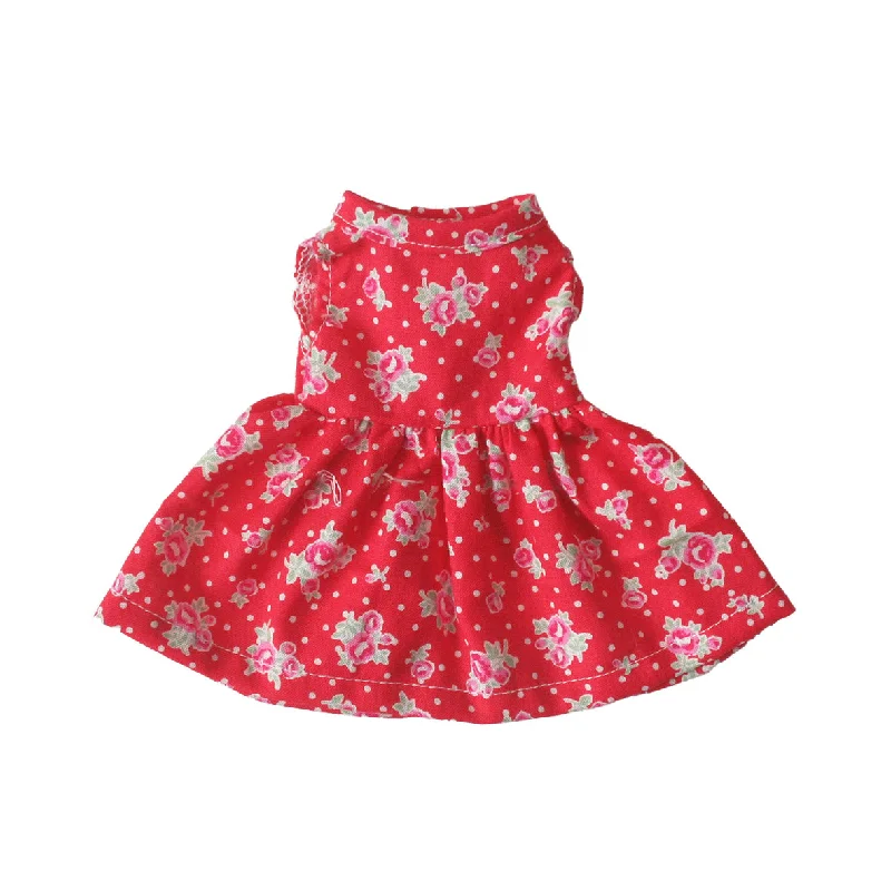 ALIMROSE - CLOTHING FOR SMALL 20-28CM DOLL: RED FLORAL