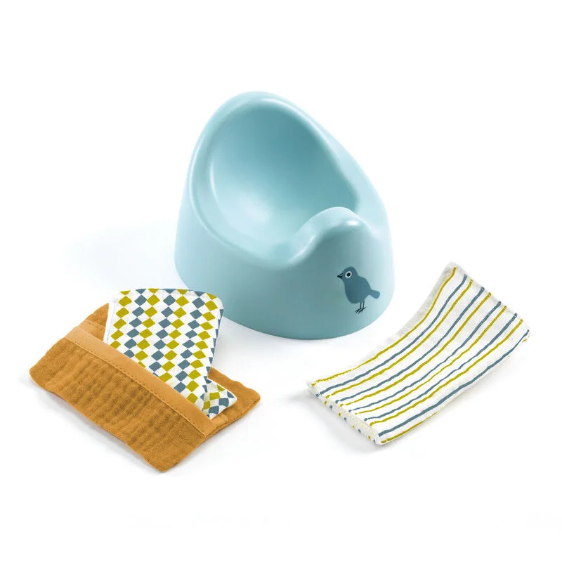 DJECO - POMEA: DOLL POTTY & WIPES SET