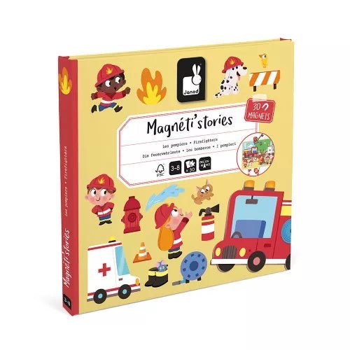 Janod: Magneti'Stories - Firefighters- Magnetic Toy