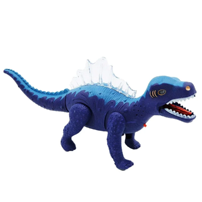 Light Up Walking Realistic Dinosaur with Music Electronic Toys Simulation Stegosaurus Dinosaur (Random Color)