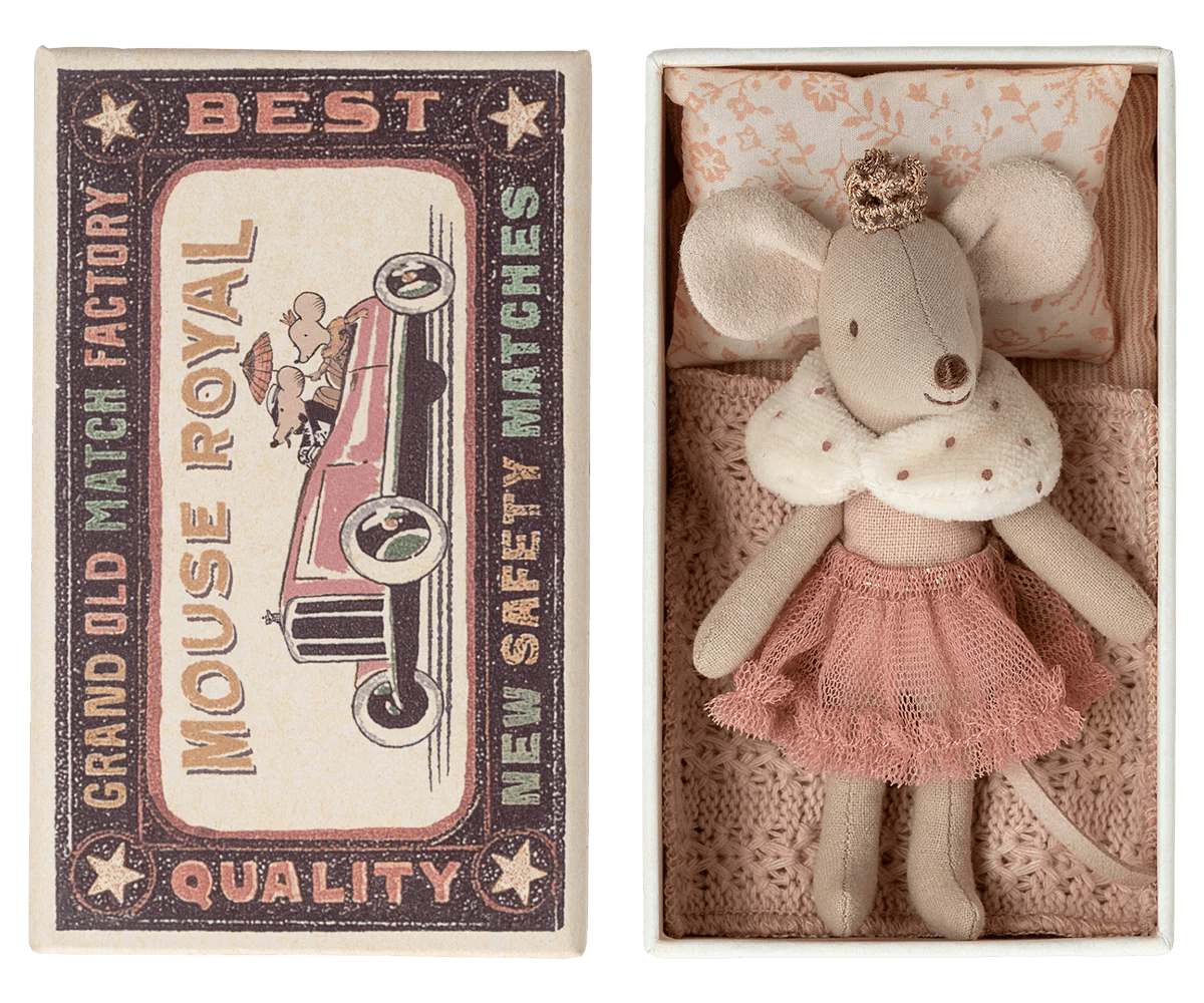 Maileg: Princess Mouse in Matchbox