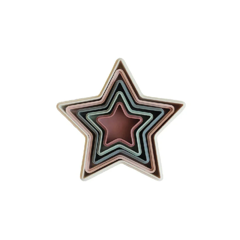 Mushie Nesting Stars Toy - Multi