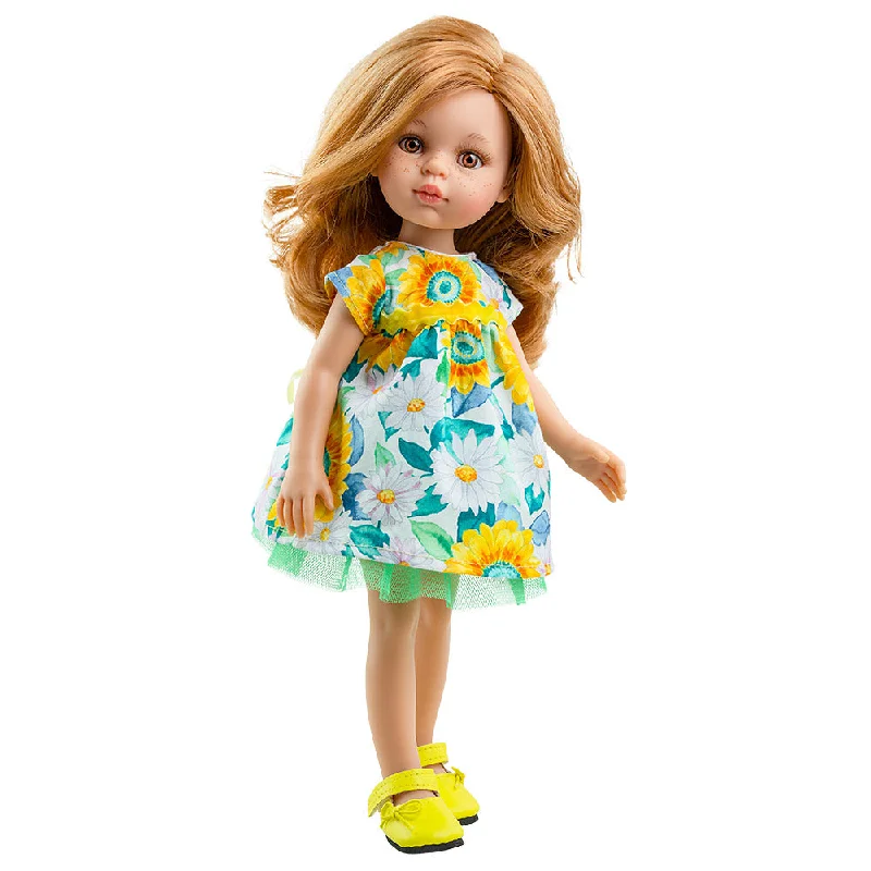 PAOLA REINA - 32CM DOLL 'DASHA' SUNFLOWER DRESS