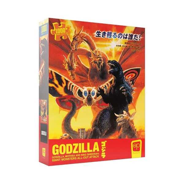 Godzilla, Mothra, and King Ghidorah 1000pc Puzzle - USAOPOLY