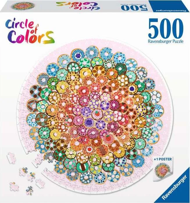 Puzzle - solving contests with cash prizes​ Donuts 500 pc Round Puzzle