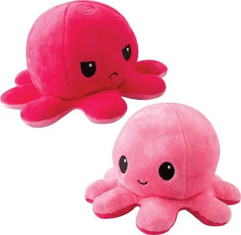 Reversible Octopus Plushie: Double Pink