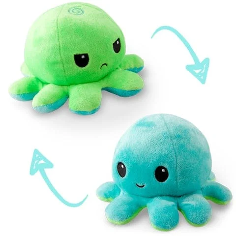 Reversible Octopus Plushie: Green/Aqua