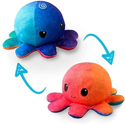 Reversible Octopus Plushie: Sunset/Mermaid